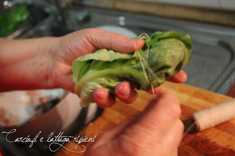 Lattuga e carciofi ripieni