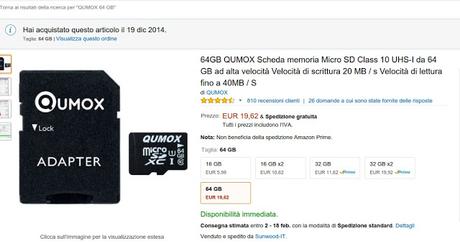 Le migliori offerte di schede microSD su Amazon