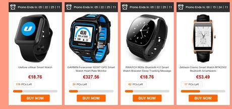 Promozione Gearbest: smartwatch e smartband a prezzo scontato fino al 3 febbraio