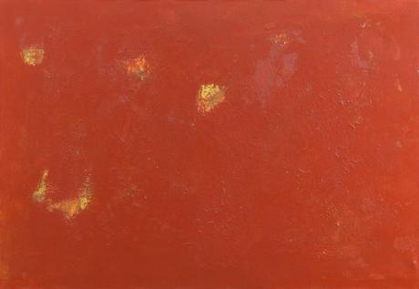 MILANO: SERGIO ARMAROLI | Sleeping With One Eye Open | M4A – MADE4ART Armaroli, Campo rosso, tecnica mista su tela, 70x100 cm