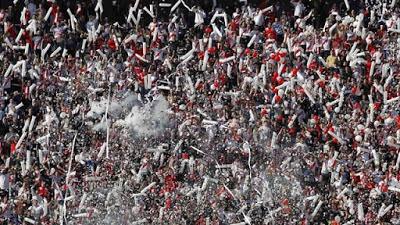 (VIDEO)River Plate fans pyroshow vs Boca Juniors 23.1.2016