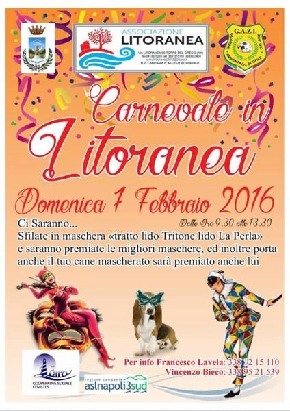 Torre del Greco. Ritorna il Carnevale in Litoranea, bambini e animali protagonisti carnevale in Litoranea