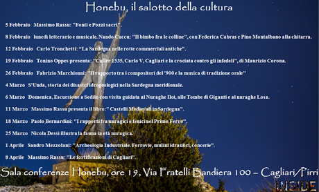 Associazione culturale Honebu, il salotto della cultura. Gli eventi da Febbraio ad Aprile 2016.