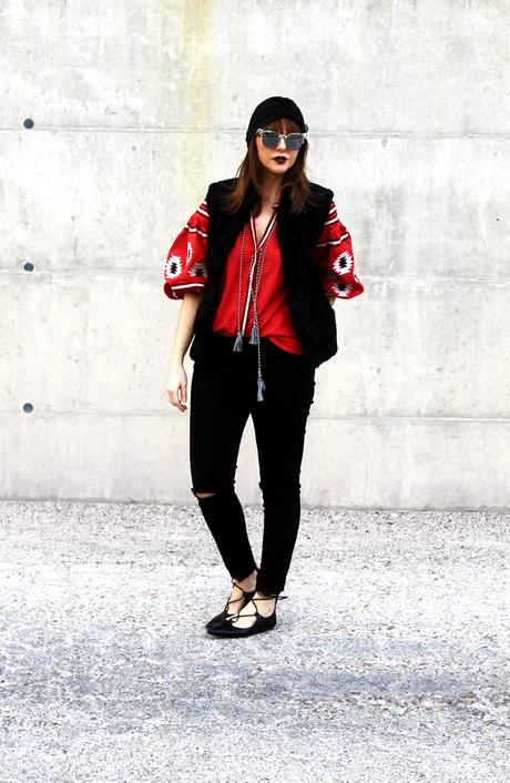2-Francesca-Focarini-winter-outfit-boho-red-blouse