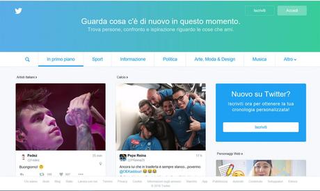 twitter nuova home