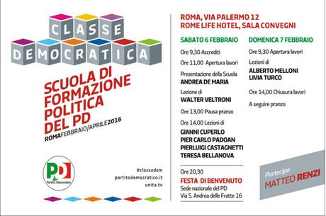 WALTER VELTRONI, intervento a Classe democratica – Scuola di formazione del PD, 6 febbraio 2016 2016-02-06_200007