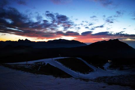 trentino ski sunrise alba lagorai
