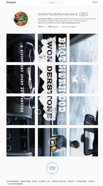 Usare Instagram per raccontare una storia.. video, Land Rover