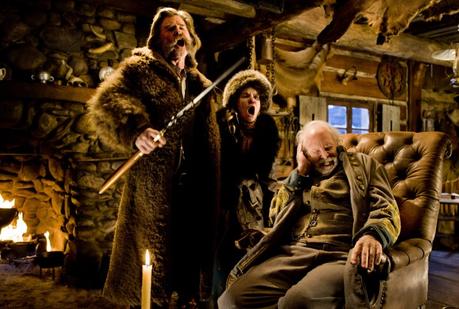 (L-R) KURT RUSSELL, JENNIFER JASON LEIGH, and BRUCE DERN star in THE HATEFUL EIGHT.  Photo: Andrew Cooper, SMPSP © 2015 The Weinstein Company. All Rights Reserved.