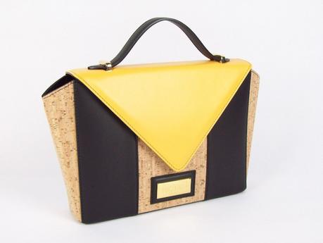 Borsa-In-Ecopelle-E-Sughero-Mini-Hand-Bag-Match-Adelaidecarta-giallo e nero