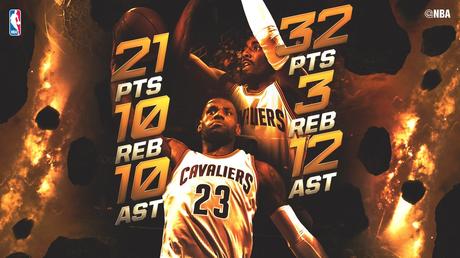 LeBron James & Kyrie Irving - © 2016 twitter/nbastats