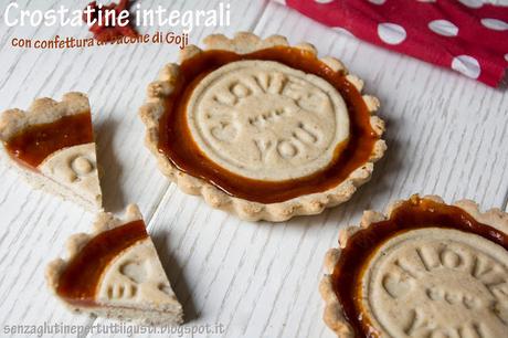 Crostatine integrali con confettura di bacche di Goji