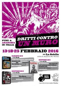 Dritti contro un muro Sobilla Verona 2016 anarcopunk punx punk sobilla, marco pandin, kina