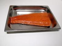 Salmone all' arancia cotto a bassa temperatura con Fresco