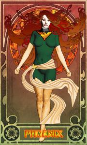 Uno stile descrittivo art nouveau phoenix