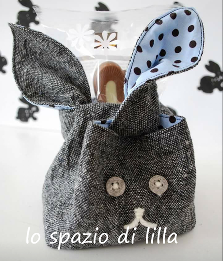 Borsetta coniglietto in tessuto, con cartamodello / Cloth Bunny bag with template