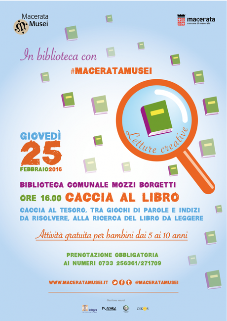 Caccia al libro: laboratorio gratuito 5-10 anni in biblioteca a Macerata