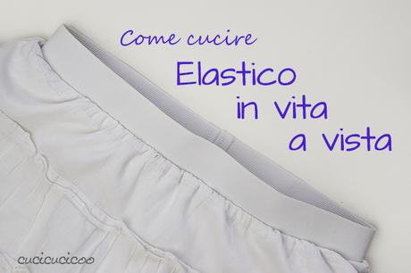 Come cucire elastico in vita a vista in 5 passi: un’alternativa facile alle cerniere e alle coulisse per l’elastico! Impara come da www.cucicucicoo.com