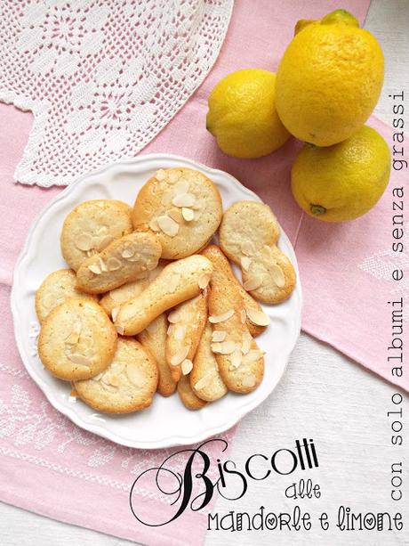 Biscotti alle mandorle e limone (con solo albumi e senza grassi)