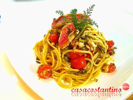 Spaghetti rigati triglie e finocchietto