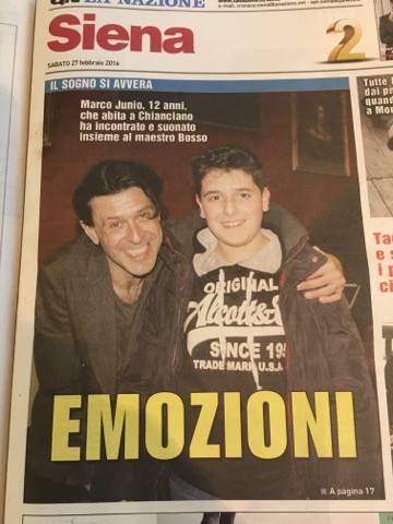 Marco Junio De Vincentis e il maestro Ezio Bosso