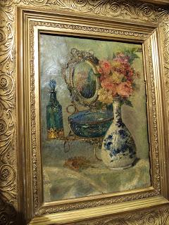 In negozio oggi, i dipinti antichi con le rose e i fiori...