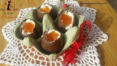 Uova di cioccolato con ripieno al mascarpone.....idea dessert per le feste di Pasqua