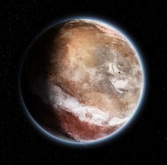 Il volto giovanile di Marte secondo la nuova teoria. Crediti: Didier Florentz, CNRS