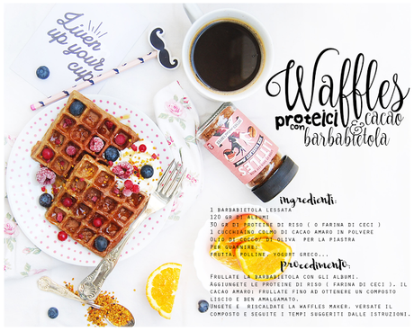 Waffles proteici con barbabietola e cacao | Protein cocoa & beetroot waffles