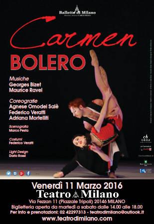 CARMEN/BOLERO per la Compagnia “Balletto di Milano”