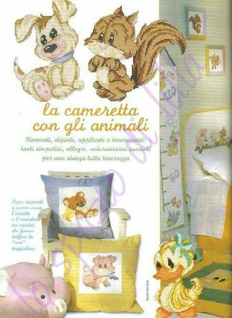 La cameretta dei bimbi a punto croce: un'invasione di simpatici animaletti / Funny cross stitch animals for a cute kiddos bedroom
