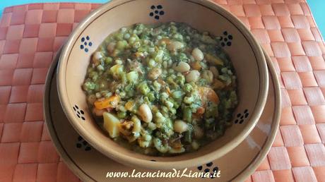 Zuppa d'Orzo con Verdure e Prosciutto in Zona in Pentola a pressione