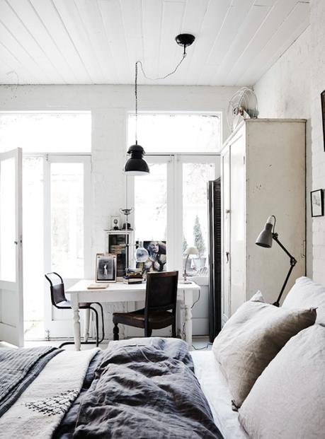 Un monolocale total white a Melbourne dettagli home decor