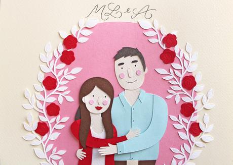 Paper Couple Portrait