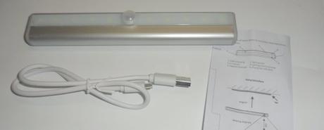 MKQPOWER ricaricabile da incollare USB Anywhere 10 LED di ricarica Wireless Motion Sensing Closet luce del Governo LED Night con striscia magnetica 444