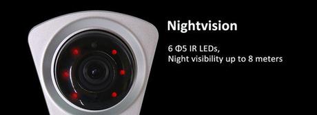 Sricam SP009C, visione notturna, infrarossi, ip camera, sicurezza