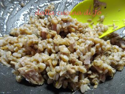 Farrotto alla porchetta, rosmarino e melanzane perline