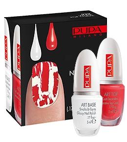 Pupa Nail Art Kit WHITE&POP; CORAL Pupa Nail Art Kit WHITE&POP; CORAL