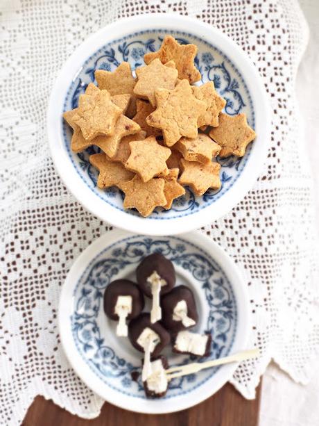 Menu' degustazione LattiDaMangiare#2: bis-pasticcini GranCrok e BluCiok e pappardelle al caffè con crema di Tartufino e polvere di moka