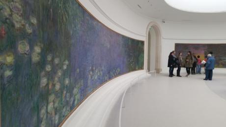 Una delle sale ovali che ospitano Nymphéas di Claude Monet