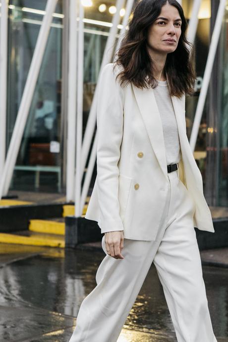 total look white , street style