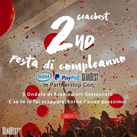 2° Anniversario Gearbest: 4 giorni di supersconti