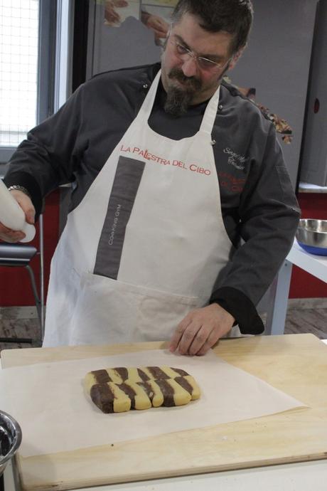 tart di frolla marmorizzata con crema al tiramisù