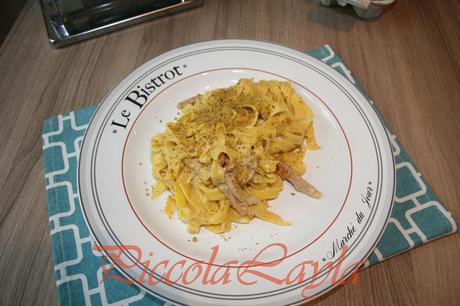 Tagliatelle con Speck e Pistacchi di Bronte tagliatelle speck e pistacchi (18)b