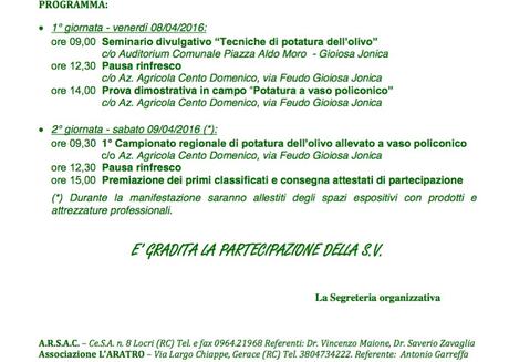 Campionato di potatura in Calabria. Campionato di potatura in Calabria.