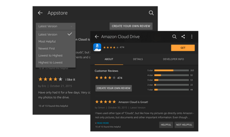 Amazon modifica i filtri delle recensioni sul proprio App Store Amazon App Store nuovo sistema recensioni