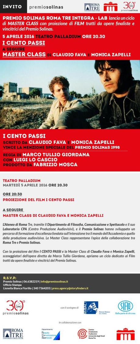 Un evento con “I Cento Passi” e il Premio Solinas 26ef4f8f-0431-452c-9a4c-66caf4bbd9fc
