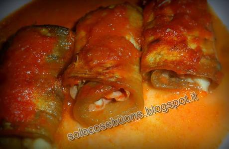 Involtini di melanzane al forno Involtini di melanzane al forno