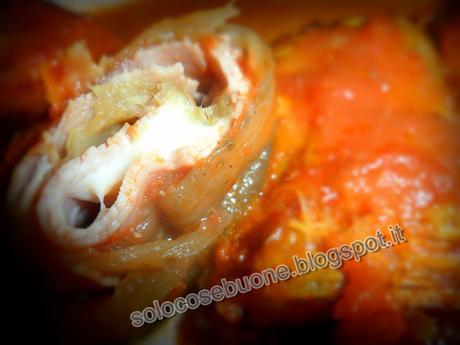 Involtini di melanzane al forno Involtini di melanzane al forno