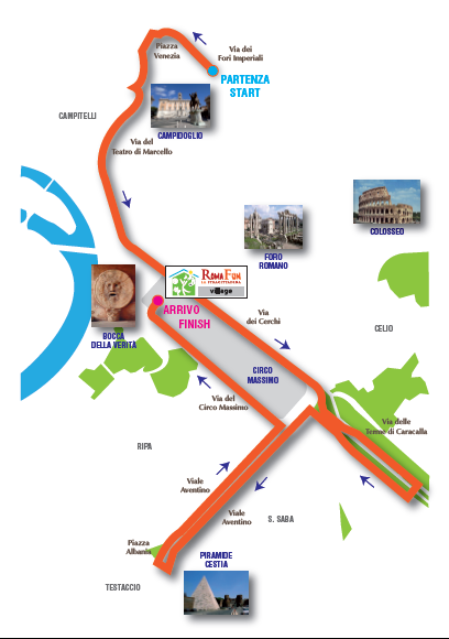 10 aprile 2016 “Maratona di Roma” percorso-stracittadina